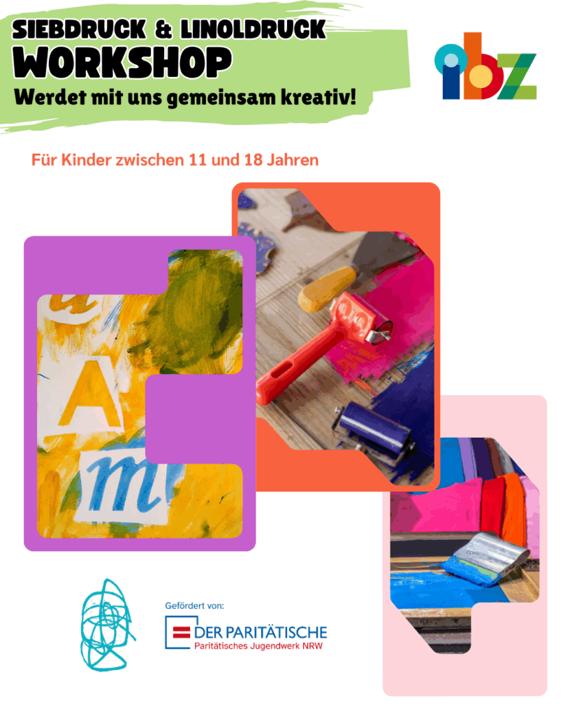 Statet die Anmeldung für Siebdruck & Linoldruck Workshop